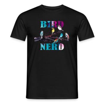 Bird Nerd Lustiges Vogel Design - Männer T-Shirt - Schwarz - Vorne - AI Model Male 178 light (178cm)