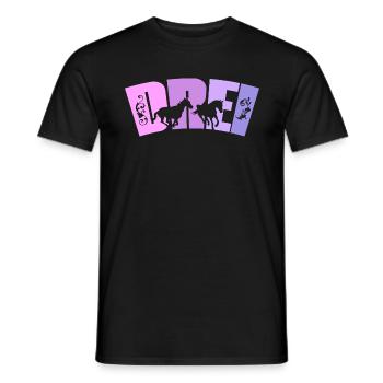 Geburtstag Mädchen 3 Jahre alt Pferd Pferde - Männer T-Shirt - Schwarz - Vorne - AI Model Male 178 light (178cm)