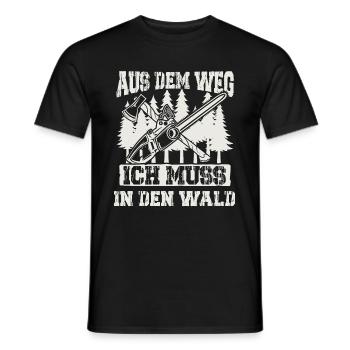 Aus dem Weg ich muss in den Wald - Männer T-Shirt - Schwarz - Vorne - AI Model Male 178 light (178cm)