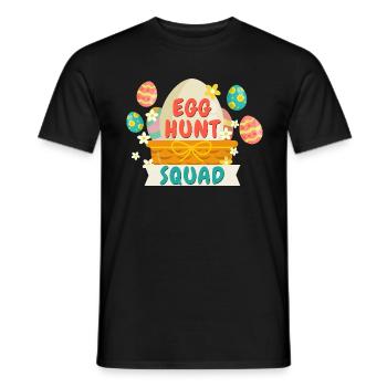 Oeuf de Pâques de l’escouade de chasse aux œufs - T-shirt homme - noir - Devant - AI Model Male 178 light (178cm)