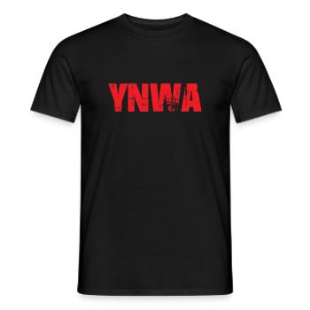 ynwa in red - Men's T-Shirt - black - Front - AI Model Male 178 light (178cm)