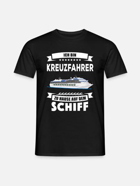 Kreuzfahrer Kreuzfahrt Kreuzfahrtschiff Geschenk - Männer T-Shirt - Schwarz