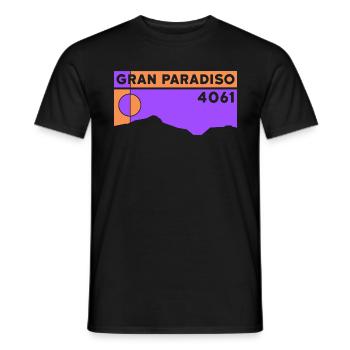 Guide d’escalade du Grand Paradis Ski Tour High Tour - T-shirt homme - noir - Devant - AI Model Male 178 light (178cm)
