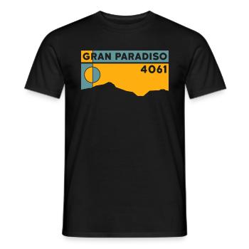 Gran Paradiso Ski Tour High Tour Climb Guide - Men's T-Shirt - black - Front - AI Model Male 178 light (178cm)