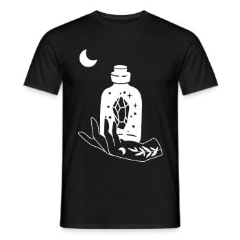 Crystal Jar In Hand Kristall Edelstein Spirituelle - Männer T-Shirt - Schwarz - Vorne - AI Model Male 178 light (178cm)