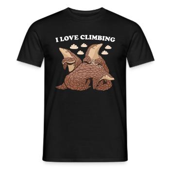 J’adore grimper au pangolin - T-shirt homme - noir - Devant - AI Model Male 178 light (178cm)