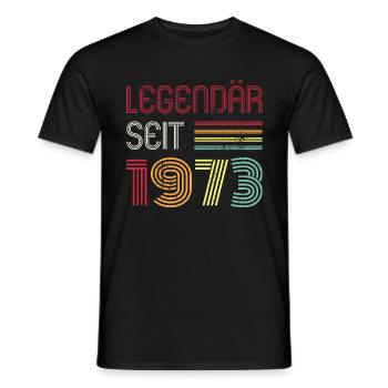 Legendär Seit 1973 Jahr Retro 73er Jahrgang - Männer T-Shirt - Schwarz - Vorne - AI Model Male 178 light (178cm)