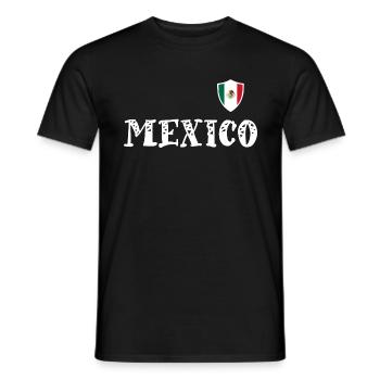 Mexico Mexiko Wappen Flagge Fahne - Männer T-Shirt - Schwarz - Vorne - AI Model Male 178 light (178cm)