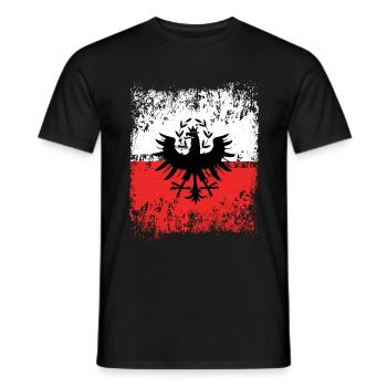 Tirol Wappen Rot Weiß Outfit - Männer T-Shirt - Schwarz - Vorne - AI Model Male 178 light (178cm)