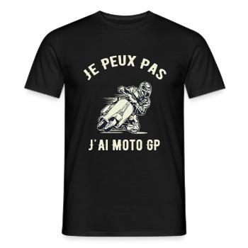 Je Peux Pas J Ai Moto GP - T-shirt homme - noir - Devant - AI Model Male 178 light (178cm)