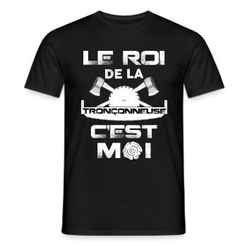 Garde forestier roi de la tronçonneuse - T-shirt homme - noir - Devant - AI Model Male 178 light (178cm)