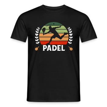 Padel Tennis Paddel Paddelball Padel Plattform - Männer T-Shirt - Schwarz - Vorne - AI Model Male 178 light (178cm)