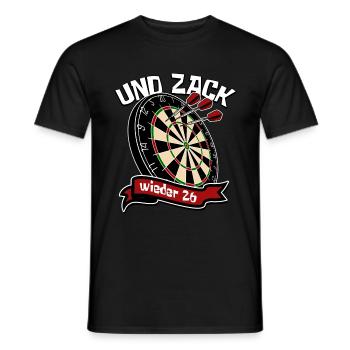 Darts - Und zack - wieder 26 Dart Spieler - Männer T-Shirt - Schwarz - Vorne - AI Model Male 178 light (178cm)