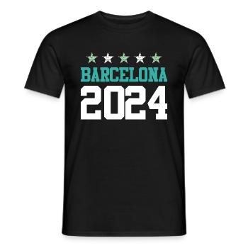 Visites guidées de Barcelone 2024 - T-shirt homme - noir - Devant - AI Model Male 178 light (178cm)