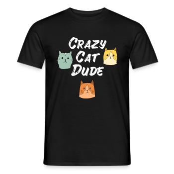 Crazy Cat Type Cat lover Cat Meow - Men's T-Shirt - black - Front - AI Model Male 178 light (178cm)