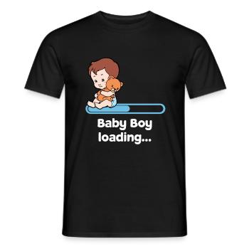 Bébé Bébé Ventre Grossesse Parent Enceinte - T-shirt homme - noir - Devant - AI Model Male 178 light (178cm)