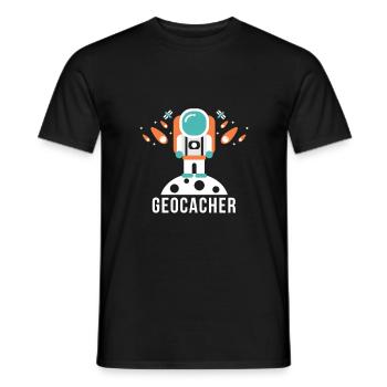 Geocacher - Joli design pour toute la famille - T-shirt homme - noir - Devant - AI Model Male 178 light (178cm)