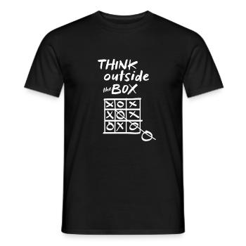 Tic-Tac-Toe-Think en dehors de la boîte - T-shirt homme - noir - Devant - AI Model Male 178 light (178cm)