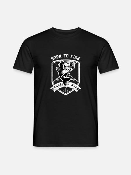 Né pour pêcher - T-shirt homme - noir