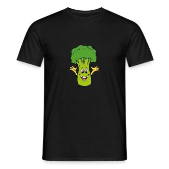 broccoli - Men's T-Shirt - black - Front - AI Model Male 178 light (178cm)