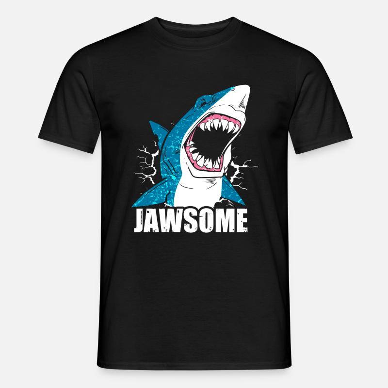 Hai Haifisch - Männer T-Shirt - Schwarz