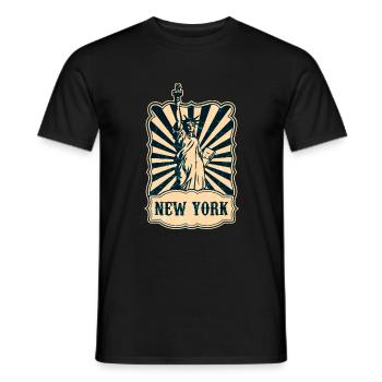 New York Statue de la Liberté - T-shirt homme - noir - Devant - AI Model Male 178 light (178cm)