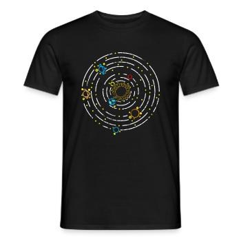 Planeten Sonnensystem - Männer T-Shirt - Schwarz - Vorne - AI Model Male 178 light (178cm)