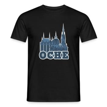 Oche Aachener Dom Euregio - Männer T-Shirt - Schwarz - Vorne - AI Model Male 178 light (178cm)