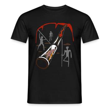 Didgeridoo Instrument - Men's T-Shirt - black - Front - AI Model Male 178 light (178cm)