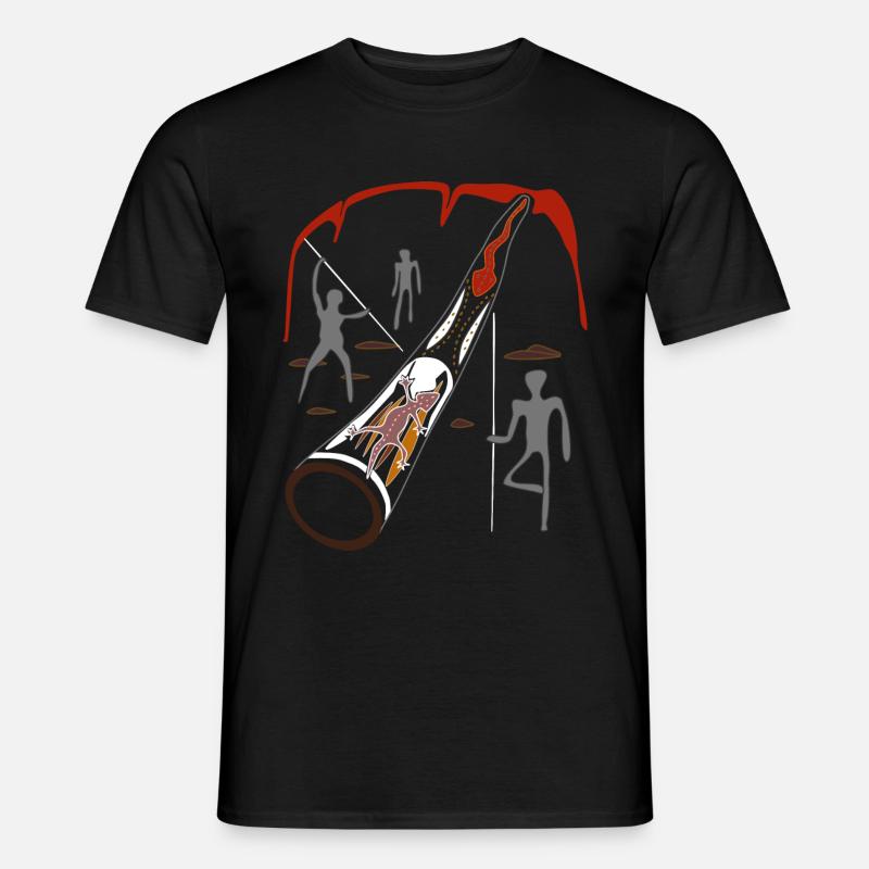 Didgeridoo Didjeridu Instrument - Männer T-Shirt - Schwarz