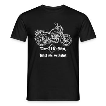 MZ ETZ 251 - Männer T-Shirt - Schwarz - Vorne - AI Model Male 178 light (178cm)