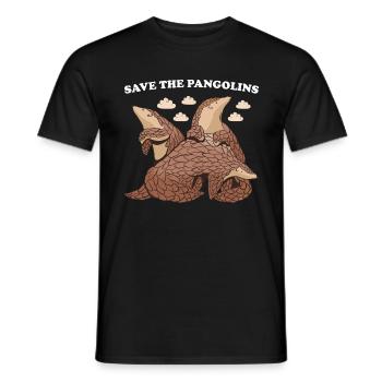 Save The Pangolins Pangolin - Männer T-Shirt - Schwarz - Vorne - AI Model Male 178 light (178cm)