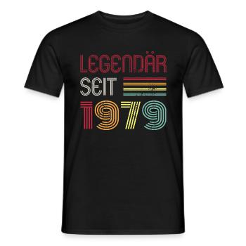 Legendär Seit 1979 Jahr Retro 79er Jahrgang - Männer T-Shirt - Schwarz - Vorne - AI Model Male 178 light (178cm)