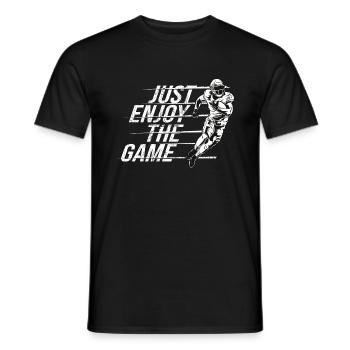 Football américain JUSTE PROFITER DU JEU Dire - T-shirt homme - noir - Devant - AI Model Male 178 light (178cm)