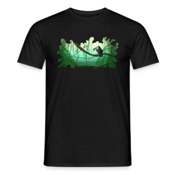 Jungle Toucan Rainforest - Men's T-Shirt - black - Front - AI Model Male 178 light (178cm)