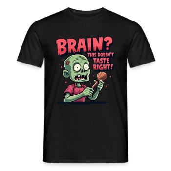 Zombie Food Fail - Conception d’horreur amusante - T-shirt homme - noir - Devant - AI Model Male 178 light (178cm)
