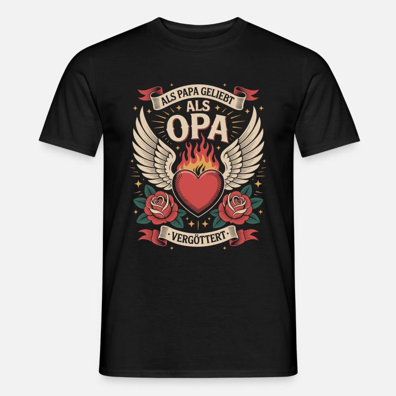 Opa Geschenk Geburtstag Spruch Lustig Geschenkidee - Männer T-Shirt - Schwarz
