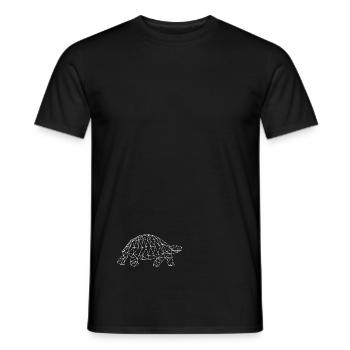 nerdy turtle geometric - Men's T-Shirt - black - Front - AI Model Male 178 light (178cm)