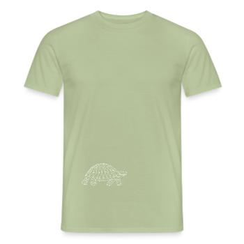 nerdy turtle geometric - Men's T-Shirt - sage - Front - AI Model Male 178 light (178cm)