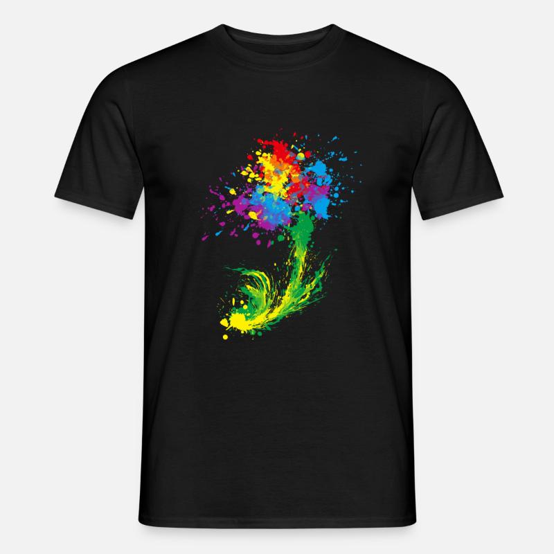 Graffiti Geschenk Splash bunte Farben Paintball - Männer T-Shirt - Schwarz