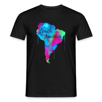 Südamerika - Männer T-Shirt - Schwarz - Vorne - AI Model Male 178 light (178cm)