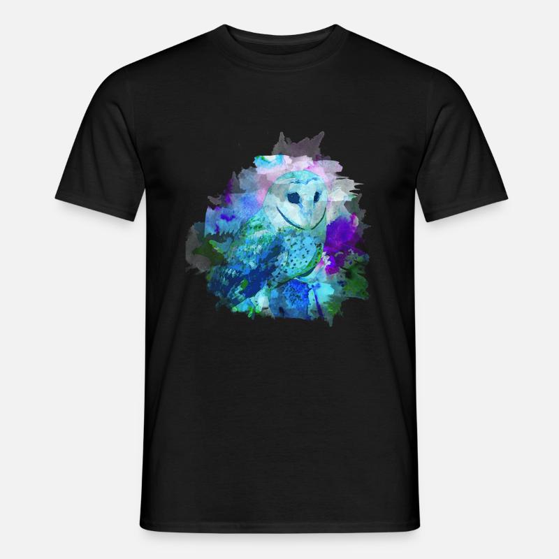 Eule - Männer T-Shirt - Schwarz