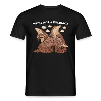 We're Not A Delicacy Pangolin - Men's T-Shirt - black - Front - AI Model Male 178 light (178cm)