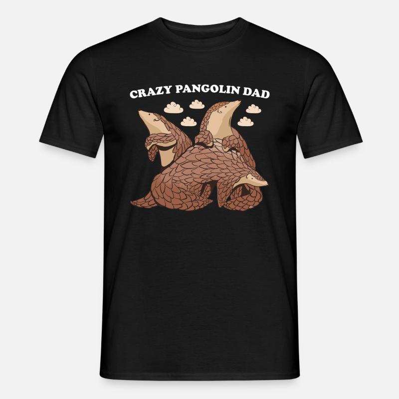 Crazy Pangolin Dad Pangolin - Männer T-Shirt - Schwarz