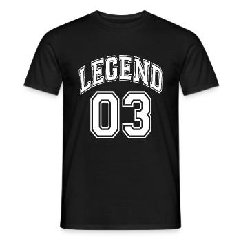 Legend 03 - Men's T-Shirt - black - Front - AI Model Male 178 light (178cm)