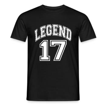 Legend 17 - Men's T-Shirt - black - Front - AI Model Male 178 light (178cm)