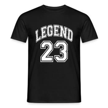Légende 23 - T-shirt homme - noir - Devant - AI Model Male 178 light (178cm)