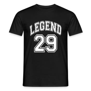 Legend 29 - Men's T-Shirt - black - Front - AI Model Male 178 light (178cm)
