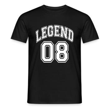 Legend 08 - Männer T-Shirt - Schwarz - Vorne - AI Model Male 178 light (178cm)