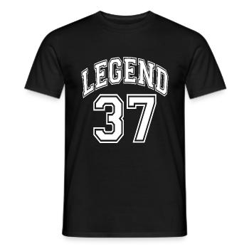 Legend 37 - Men's T-Shirt - black - Front - AI Model Male 178 light (178cm)